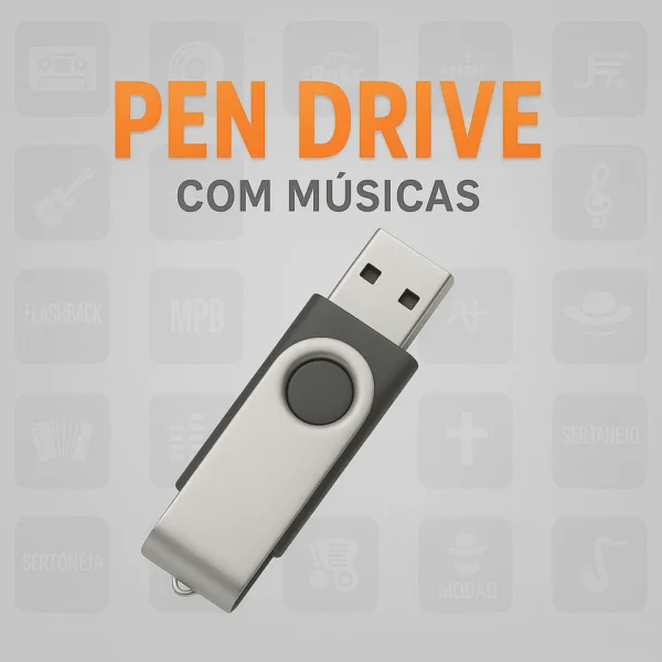 Pen Drive 16GB | Gravado com 1.500 Músicas